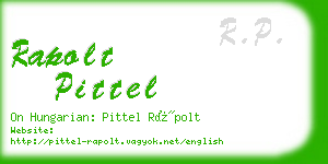 rapolt pittel business card